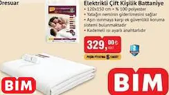 MOLİNELLA ELEKTRİKLİ ÇİFT KİŞİLİK BATTANİYE